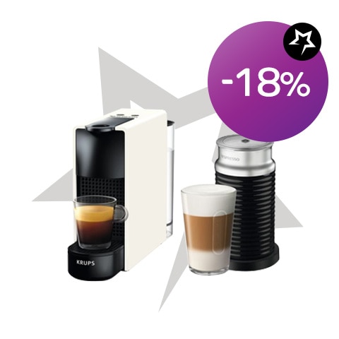 Krups Nespresso® XN111110 Essenza Mini & Aeroccino kapszulás kávéfőző és tejhabosító