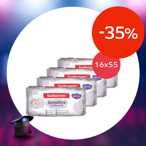 SUDOCREM sensitive törlőkendő