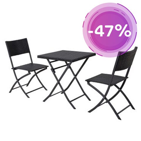 Kring Malta 3 darabos összecsukható balkon garnitúra