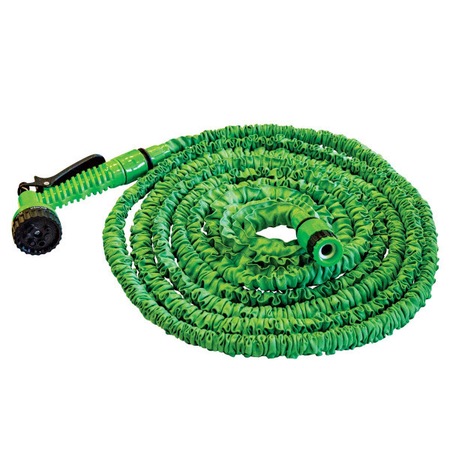 Furtun pentru Udat Gradina Extensibil cu lungimea de 30 metri + pistol pentru Stropit verde