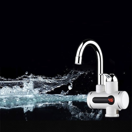Robinet electric 3000W, ProCart®, afisaj temperatura LCD, 2.5 L/minut, montare chiuveta