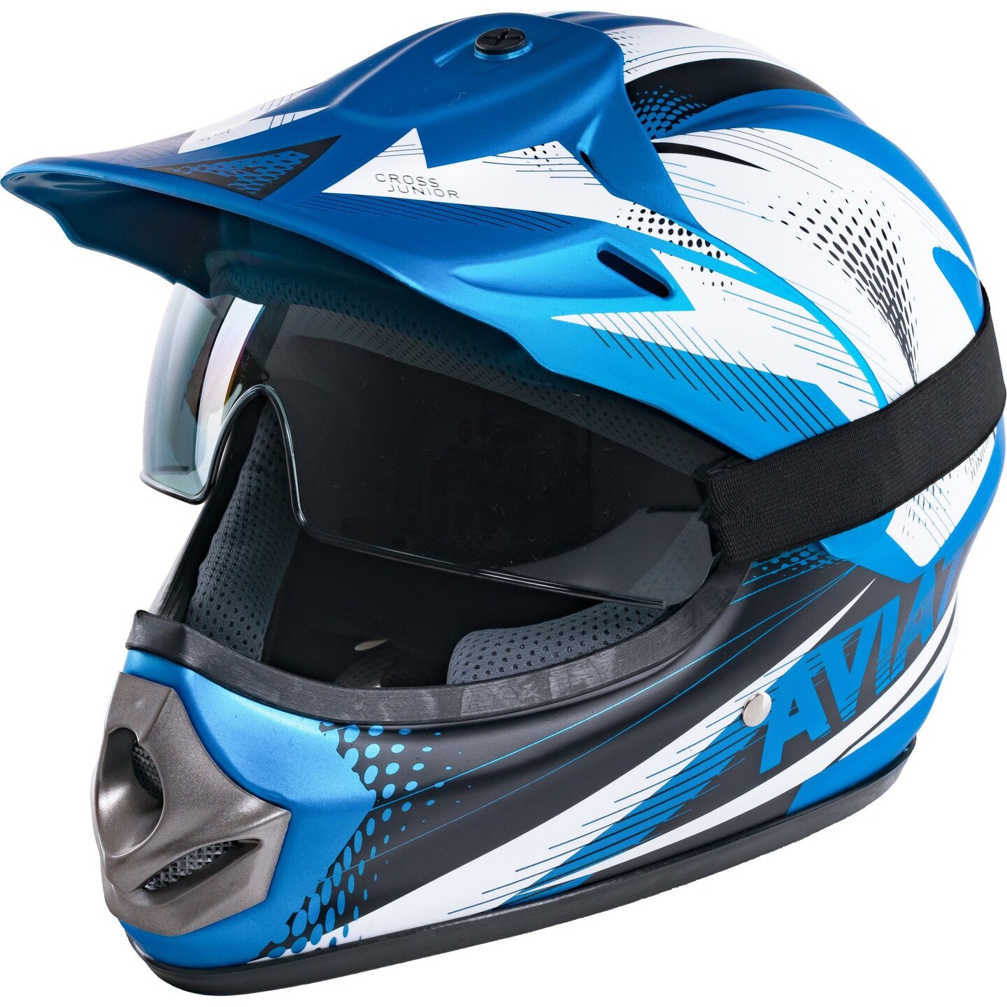 Kask Motocyklowy Dziecięcy Enduro Quada Z Goglami Niebieski Kask Motocyklowy Dziecięcy Enduro Quada Z Goglami Czerwony +